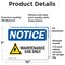 Signmission Maintenance Use Only Sign With Symbol, 10 in W x Rectangle, Vinyl Decal OS-2PACK-NS-D-710-L-14112 - alternate 5